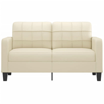 Tweezitsbank Kunstleer Kleurig 140 cm Crème