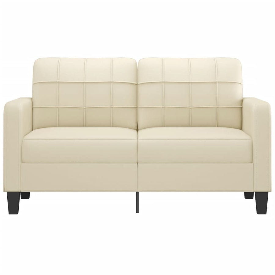 Tweezitsbank Kunstleer Kleurig 140 cm Crème