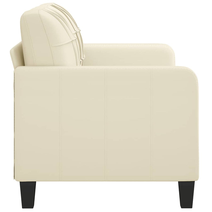 Tweezitsbank Kunstleer Kleurig 140 cm Crème