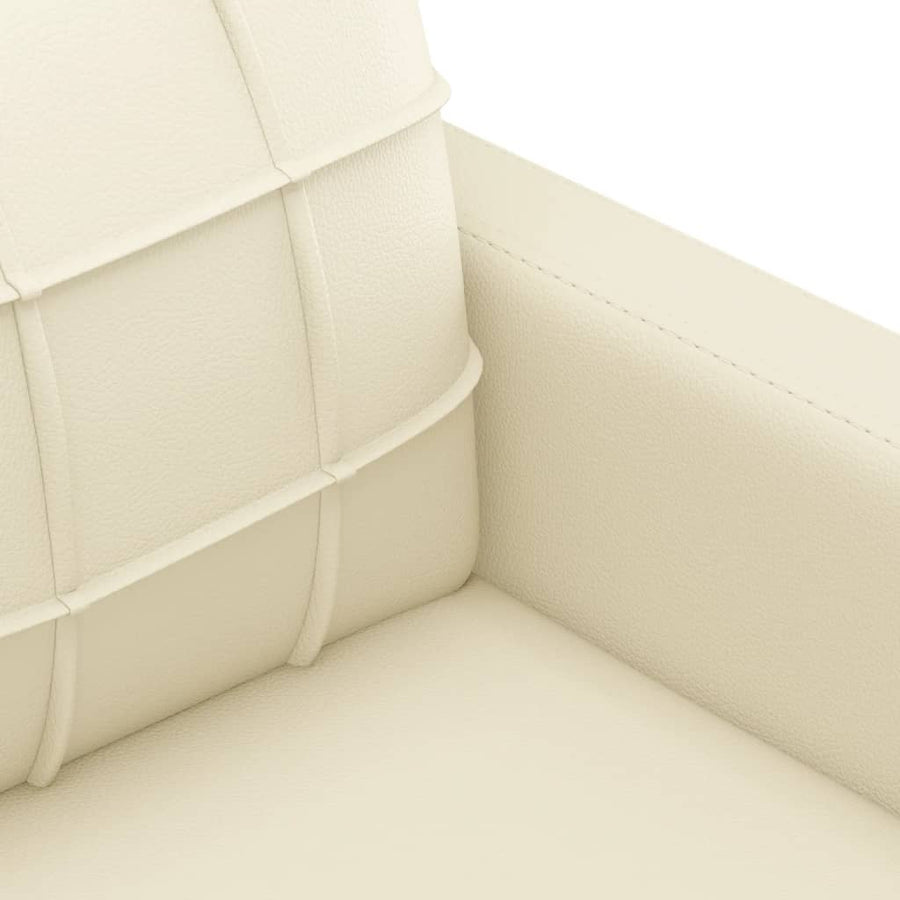 Tweezitsbank Kunstleer Kleurig 140 cm Crème
