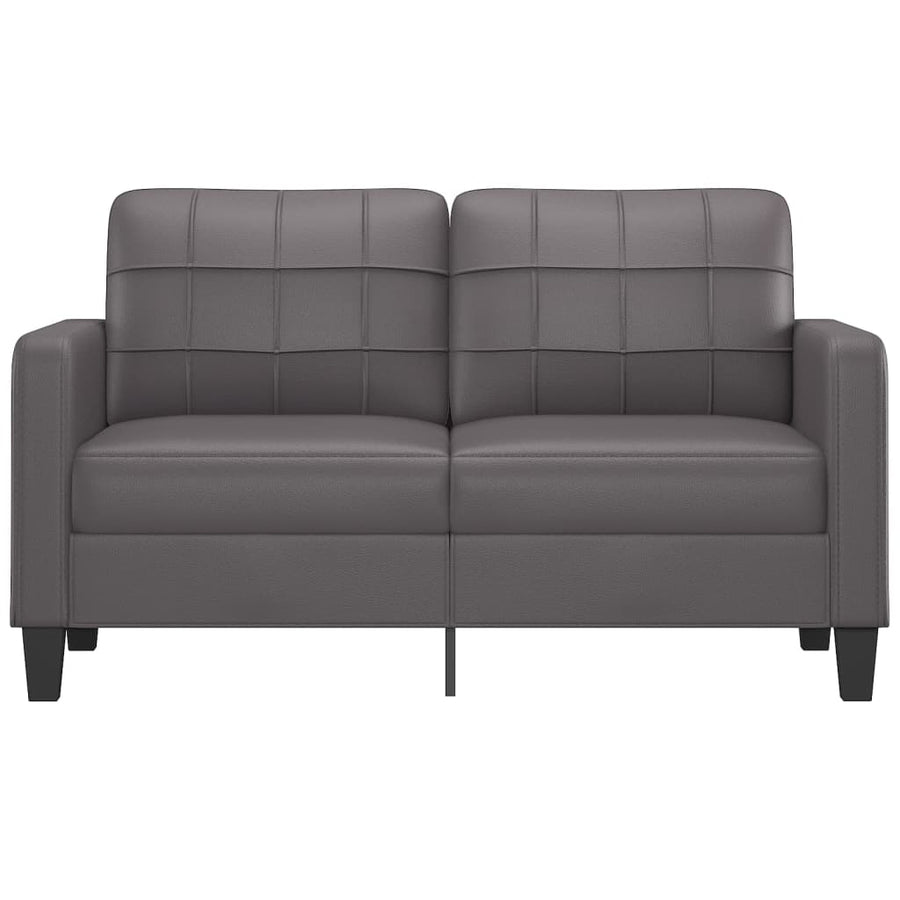 Tweezitsbank Kunstleer 140 cm Grijs