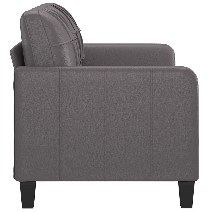 Tweezitsbank Kunstleer 140 cm Grijs