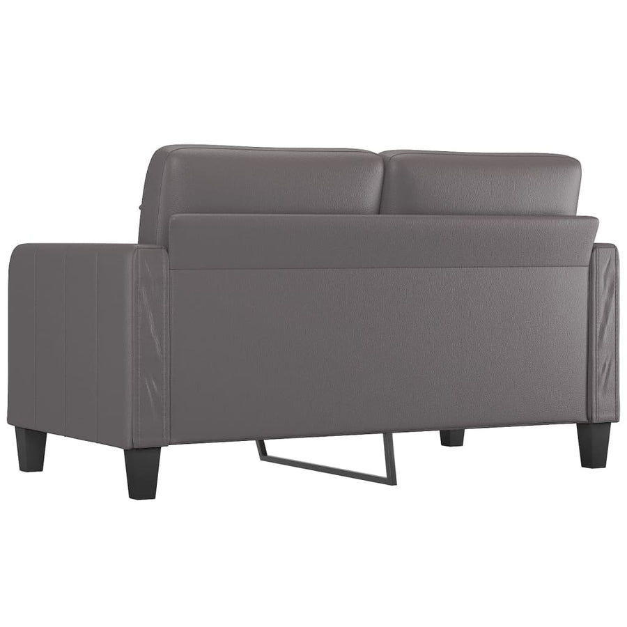 Tweezitsbank Kunstleer 140 cm Grijs