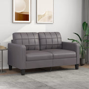 Tweezitsbank 140 cm kunstleer grijs