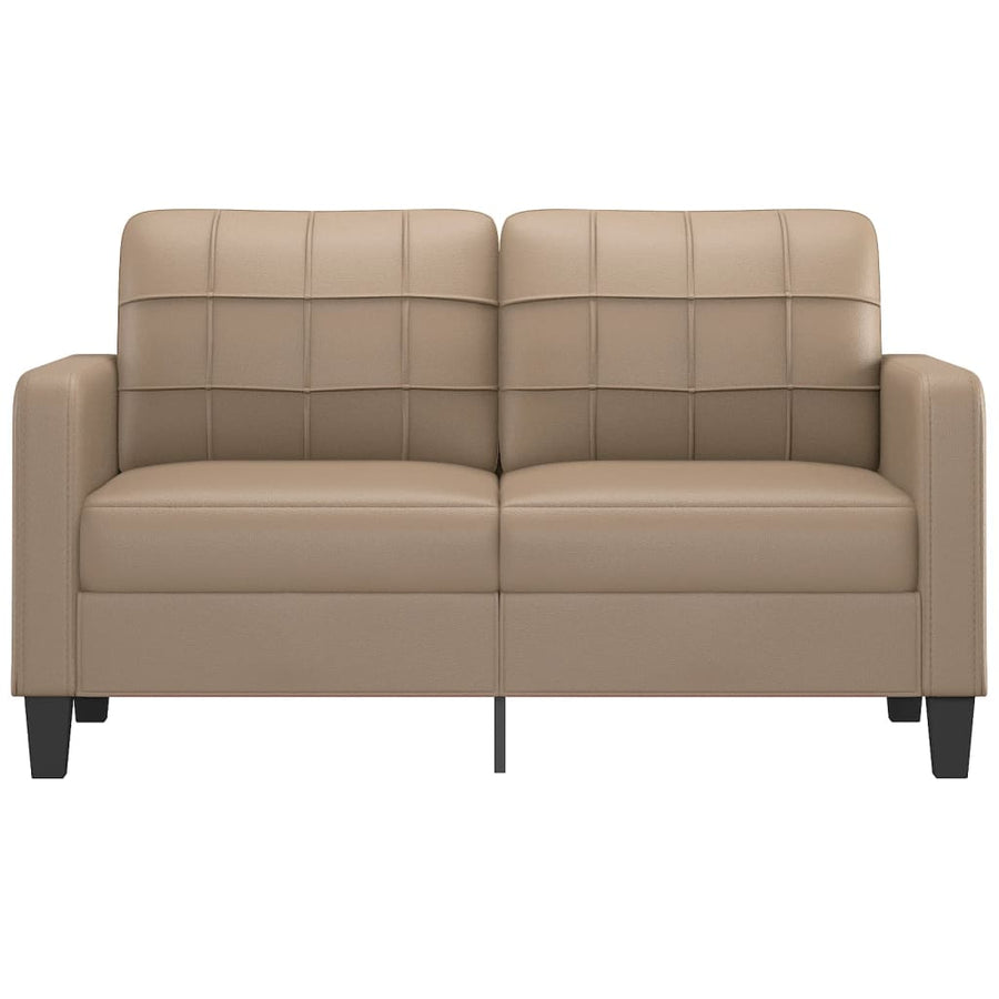 Tweezitsbank Kunstleer Kleurig 140 cm Cappuccino