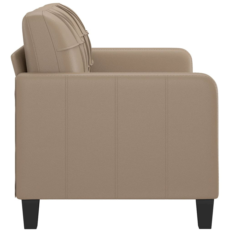 Tweezitsbank Kunstleer Kleurig 140 cm Cappuccino