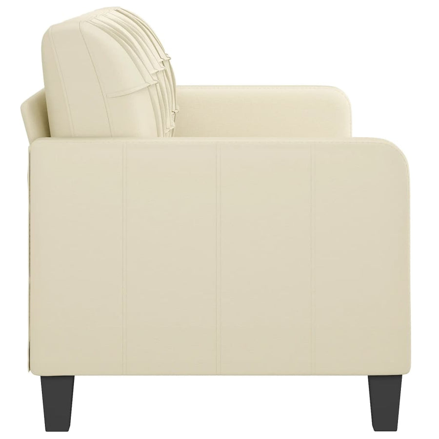 Driezitsbank Kunstleer Kleurig 180 cm Crème