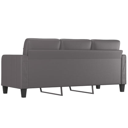 Driezitsbank Kunstleer 180 cm Grijs