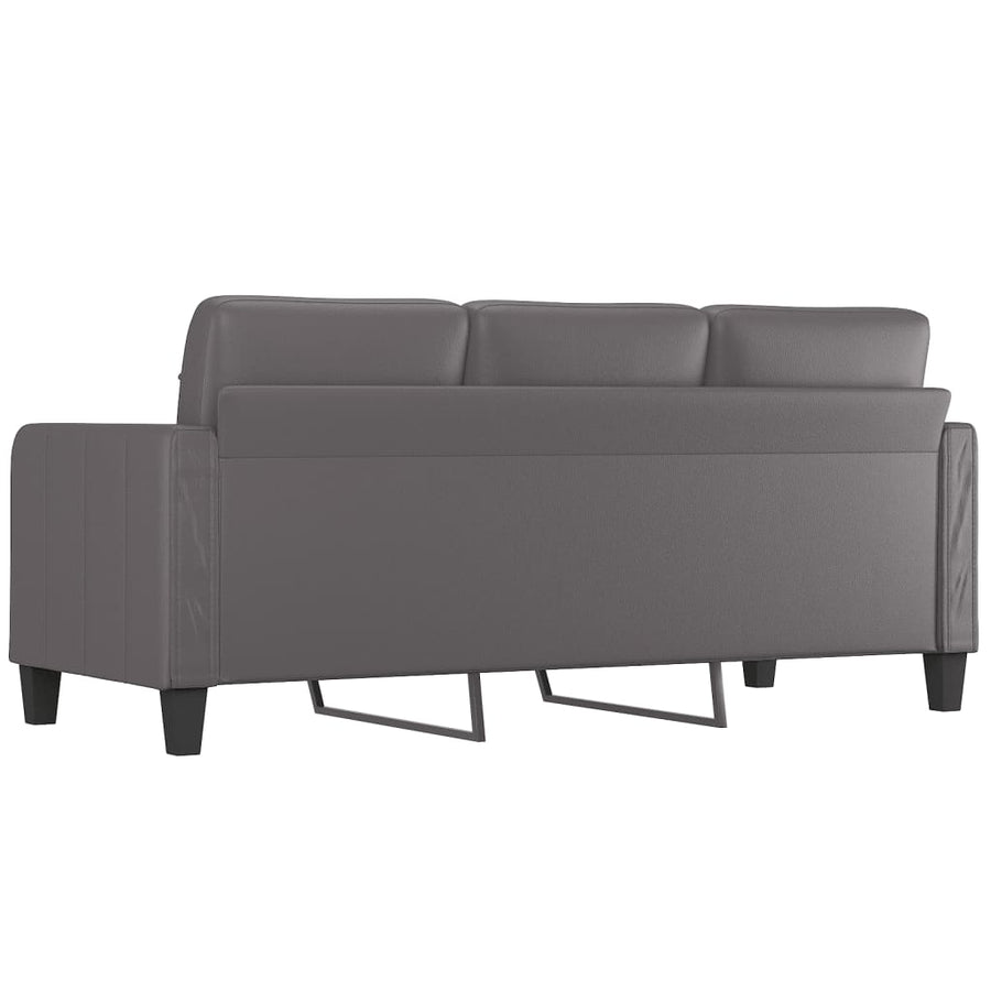 Driezitsbank Kunstleer 180 cm Grijs
