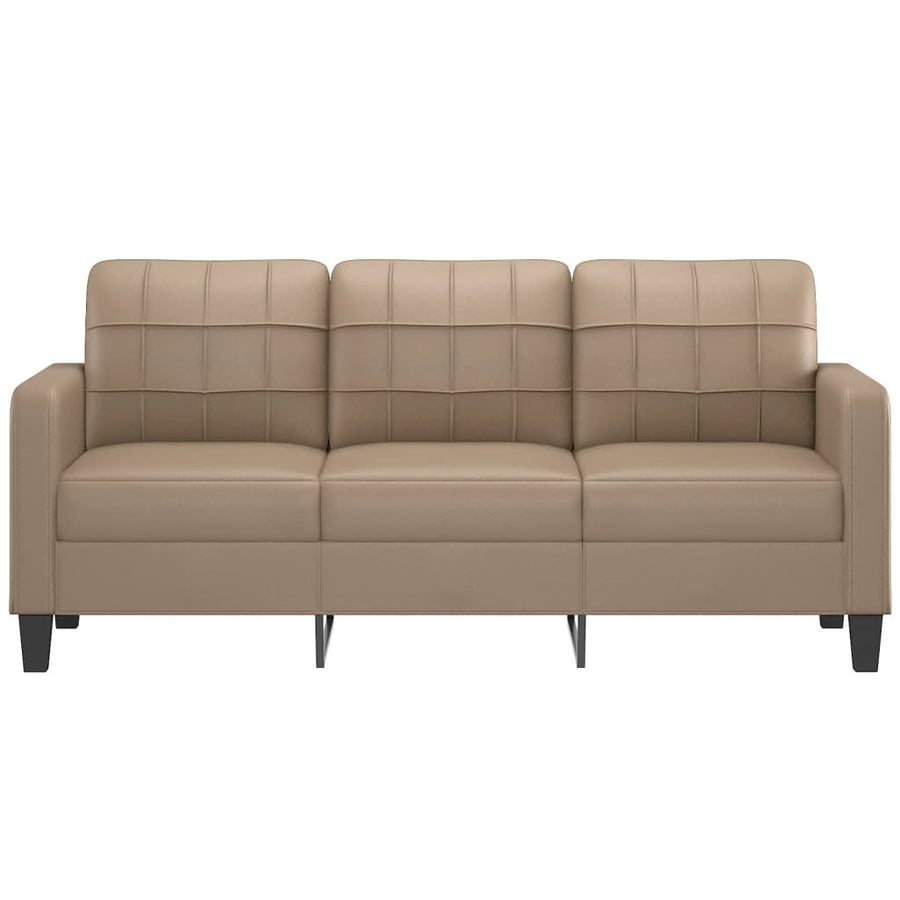 Driezitsbank Kunstleer Kleurig 180 cm Cappuccino