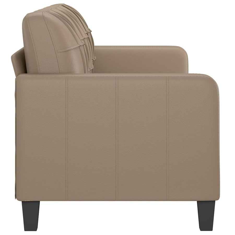 Driezitsbank Kunstleer Kleurig 180 cm Cappuccino
