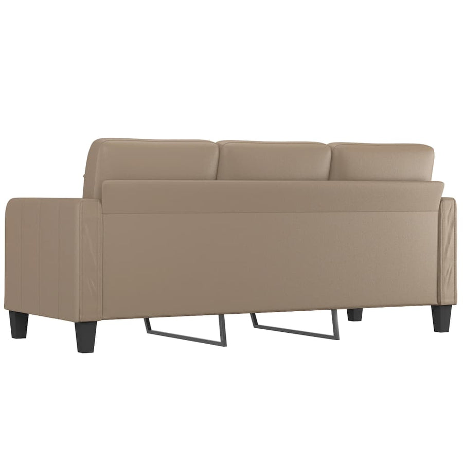 Driezitsbank Kunstleer Kleurig 180 cm Cappuccino