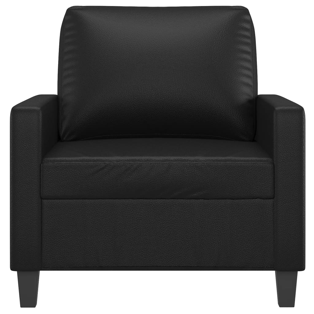 Fauteuil Kunstleer 60 cm Zwart