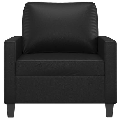 Fauteuil Kunstleer 60 cm Zwart