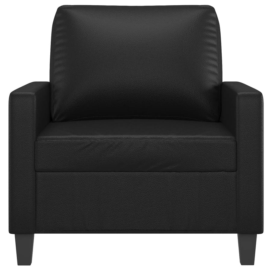 Fauteuil Kunstleer 60 cm Zwart