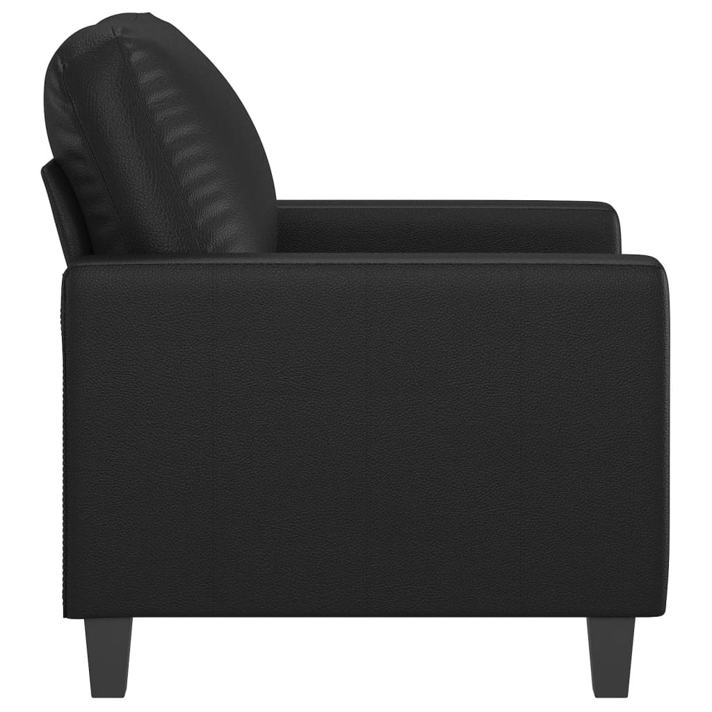 Fauteuil Kunstleer 60 cm Zwart