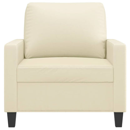Fauteuil Kunstleer Kleurig 60 cm Crème