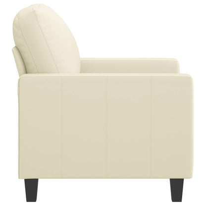 Fauteuil Kunstleer Kleurig 60 cm Crème