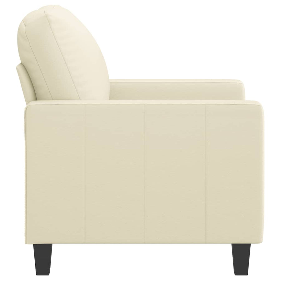 Fauteuil Kunstleer Kleurig 60 cm Crème