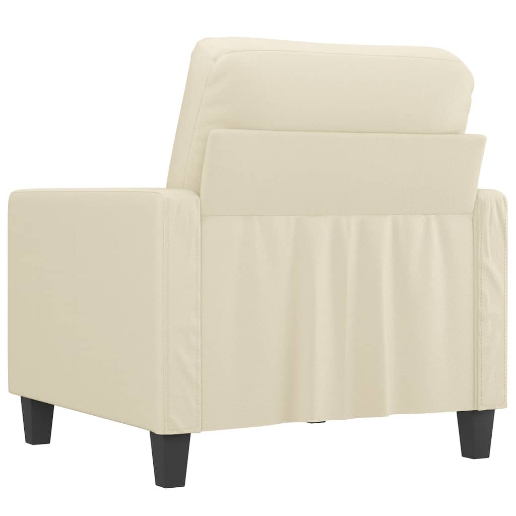 Fauteuil Kunstleer Kleurig 60 cm Crème