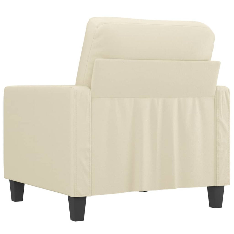 Fauteuil Kunstleer Kleurig 60 cm Crème