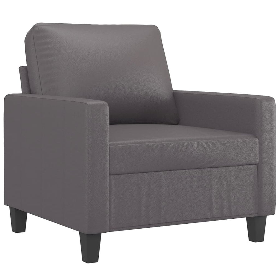 Fauteuil Kunstleer 60 cm Grijs