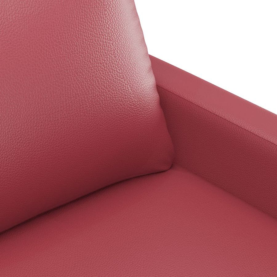 Fauteuil Kunstleer 60 cm Wijnrood