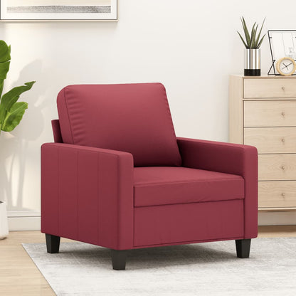 Fauteuil Kunstleer 60 cm Wijnrood