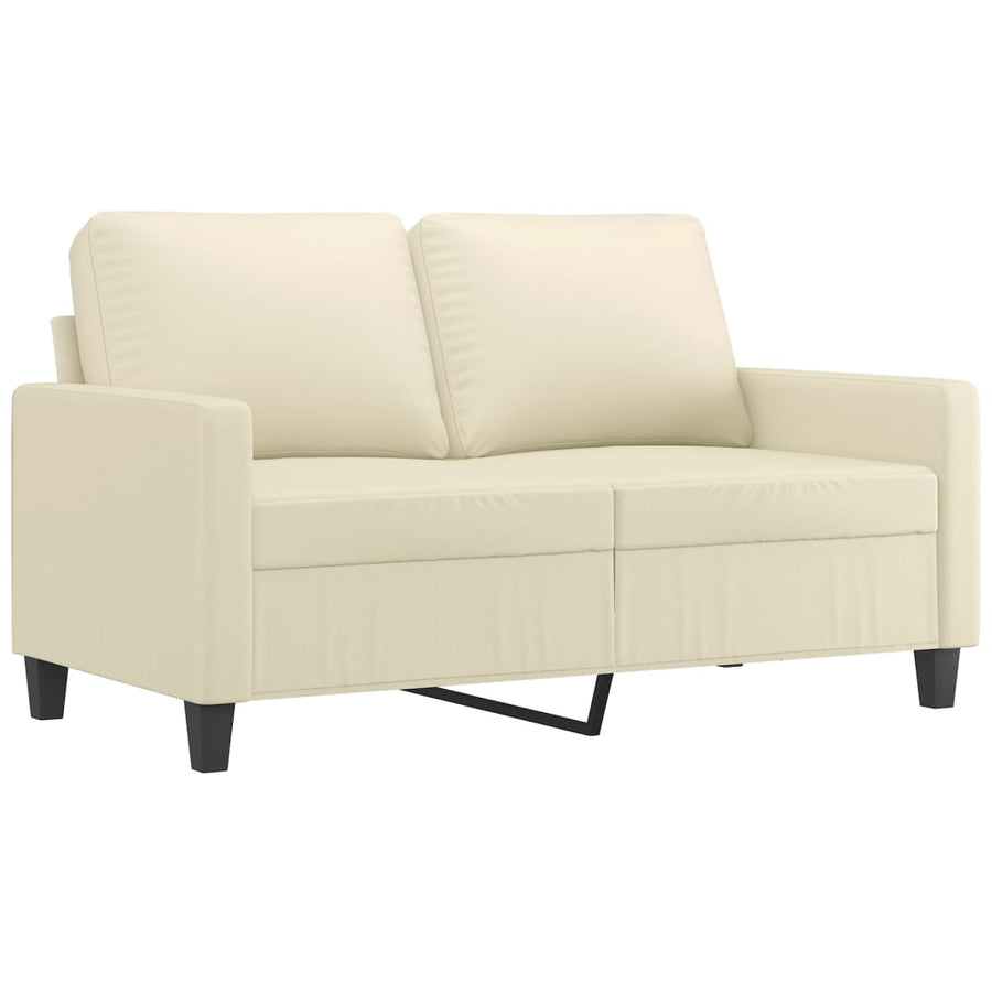 Tweezitsbank Kunstleer Kleurig 120 cm Crème