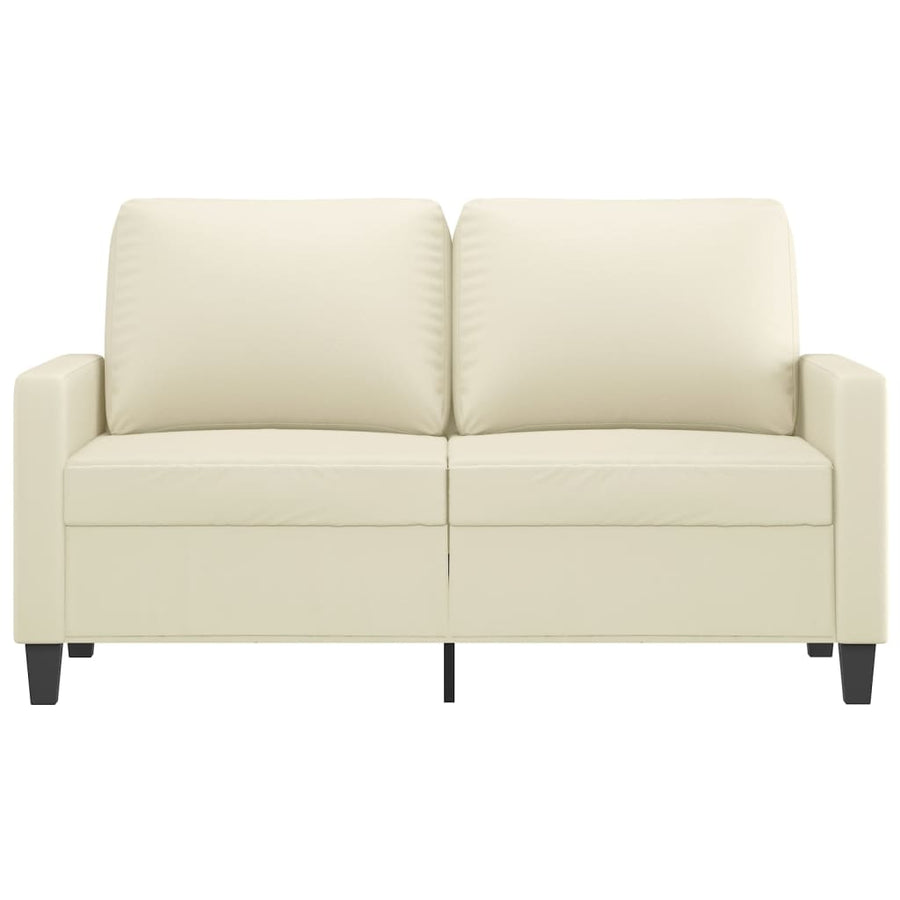 Tweezitsbank Kunstleer Kleurig 120 cm Crème