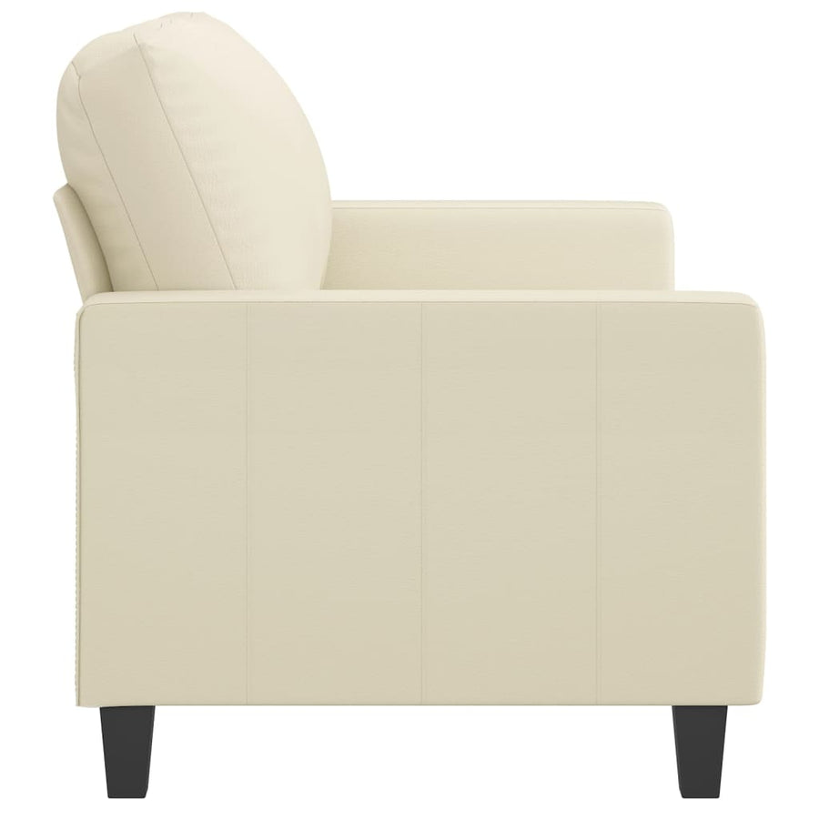 Tweezitsbank Kunstleer Kleurig 120 cm Crème