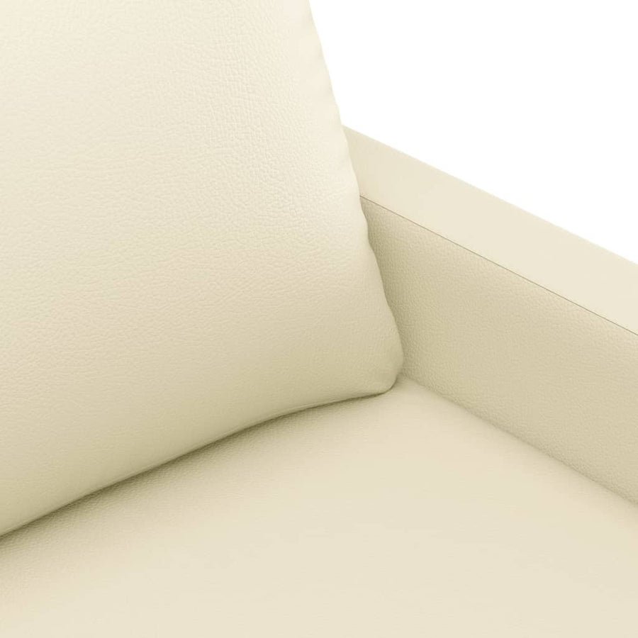 Tweezitsbank Kunstleer Kleurig 120 cm Crème