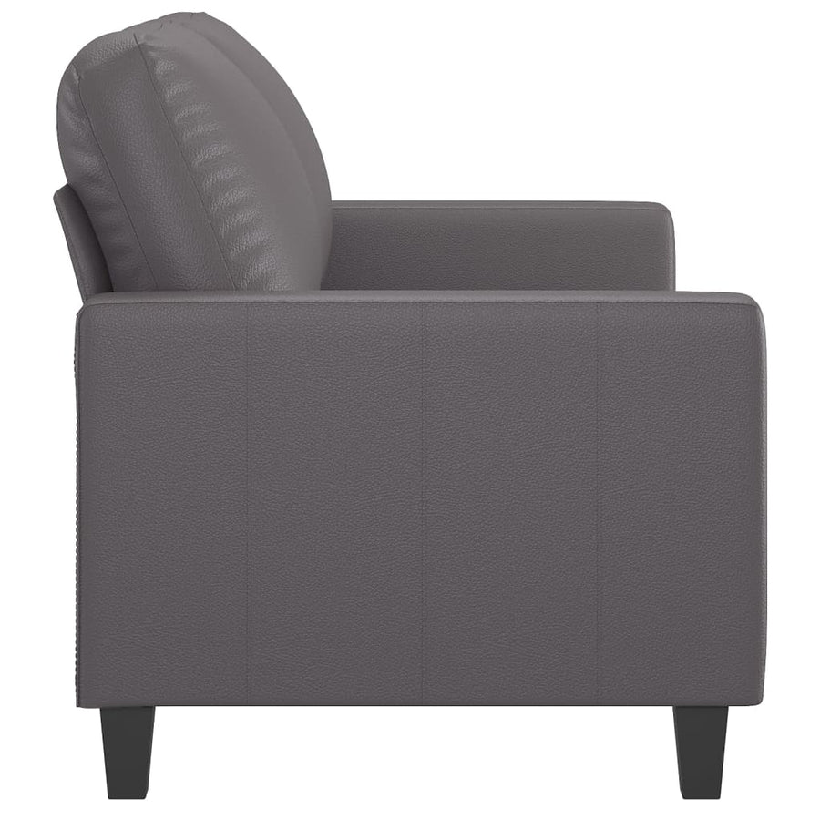 Tweezitsbank Kunstleer 120 cm Grijs
