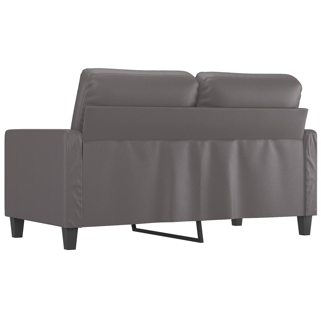 Tweezitsbank Kunstleer 120 cm Grijs