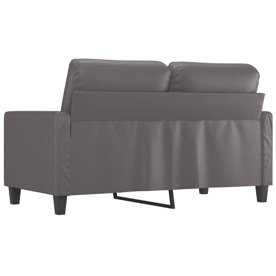 Tweezitsbank Kunstleer 120 cm Grijs