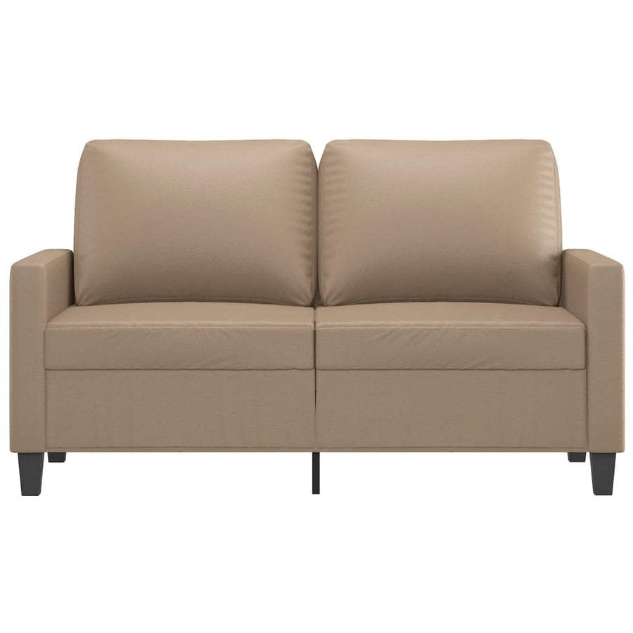 Tweezitsbank Kunstleer Kleurig 120 cm Cappuccino