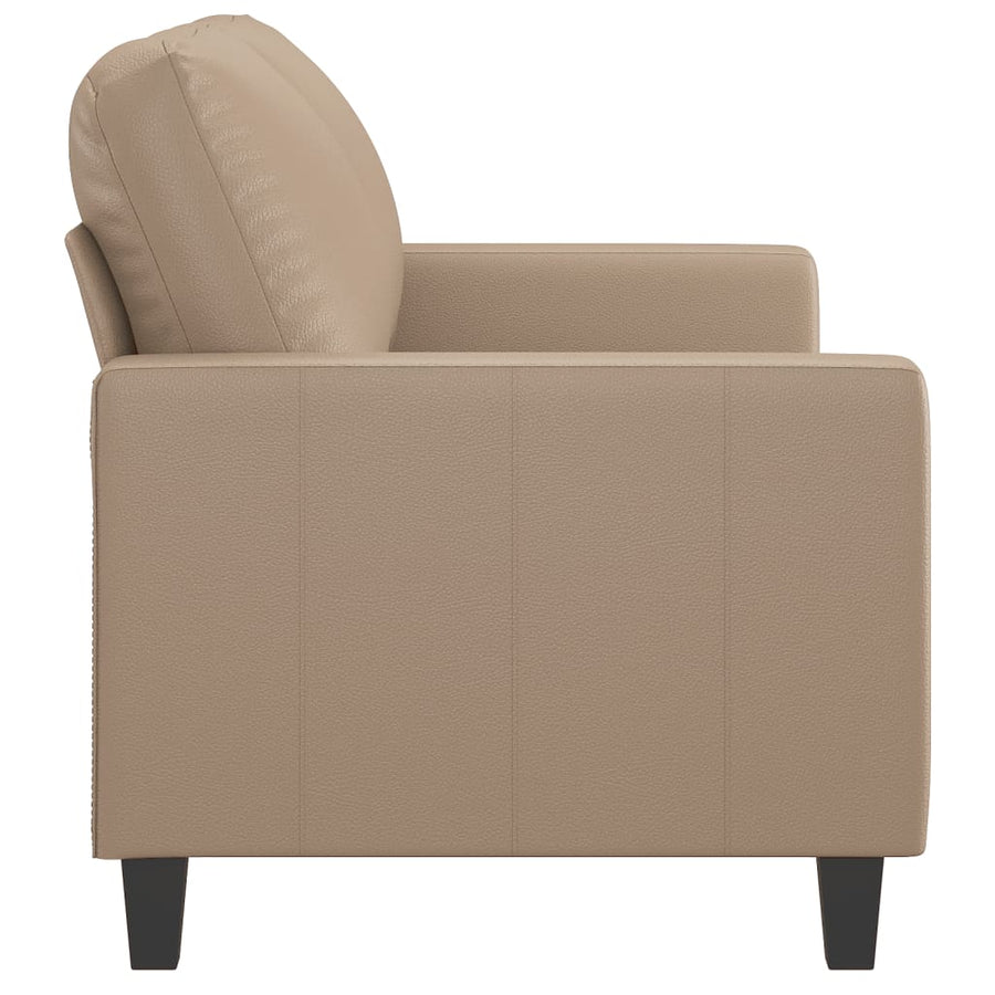 Tweezitsbank Kunstleer Kleurig 120 cm Cappuccino
