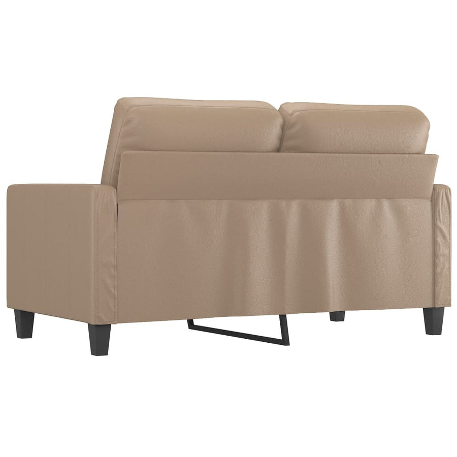 Tweezitsbank Kunstleer Kleurig 120 cm Cappuccino