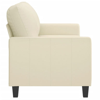Tweezitsbank Kunstleer Kleurig 140 cm Crème