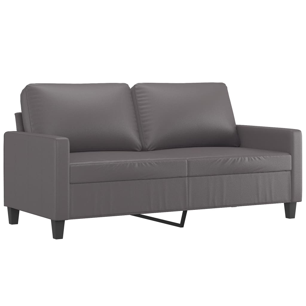 Tweezitsbank Kunstleer 140 cm Grijs