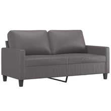 Tweezitsbank Kunstleer 140 cm Grijs
