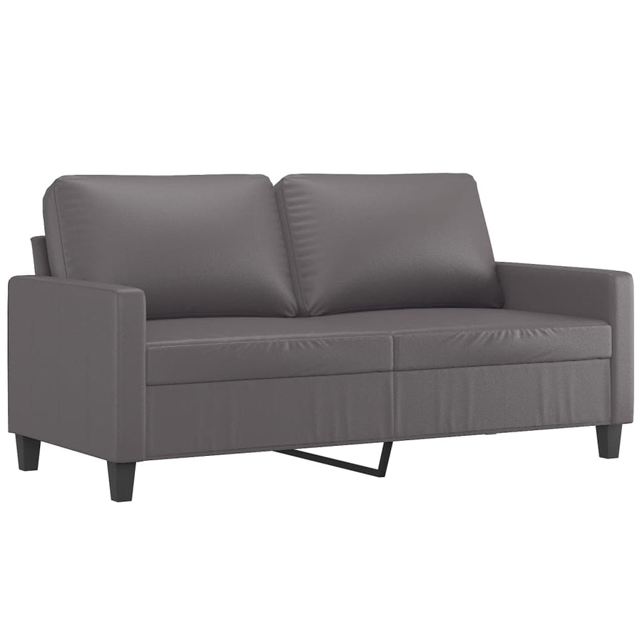 Tweezitsbank Kunstleer 140 cm Grijs