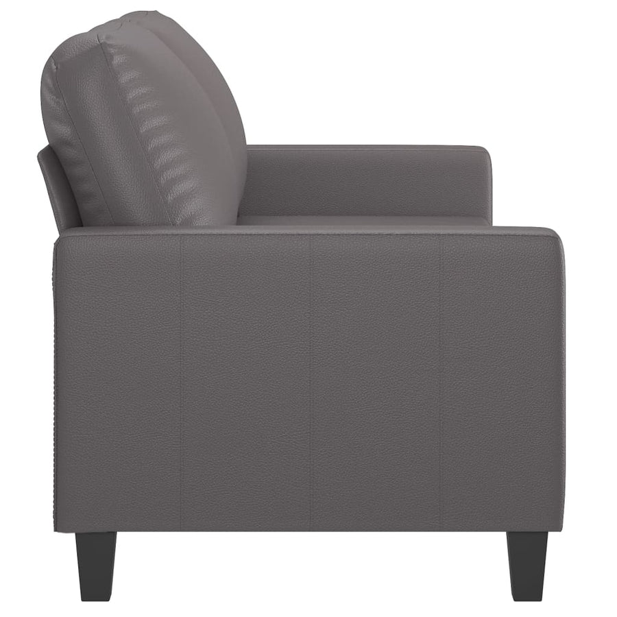 Tweezitsbank Kunstleer 140 cm Grijs