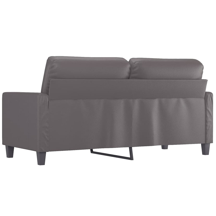 Tweezitsbank Kunstleer 140 cm Grijs