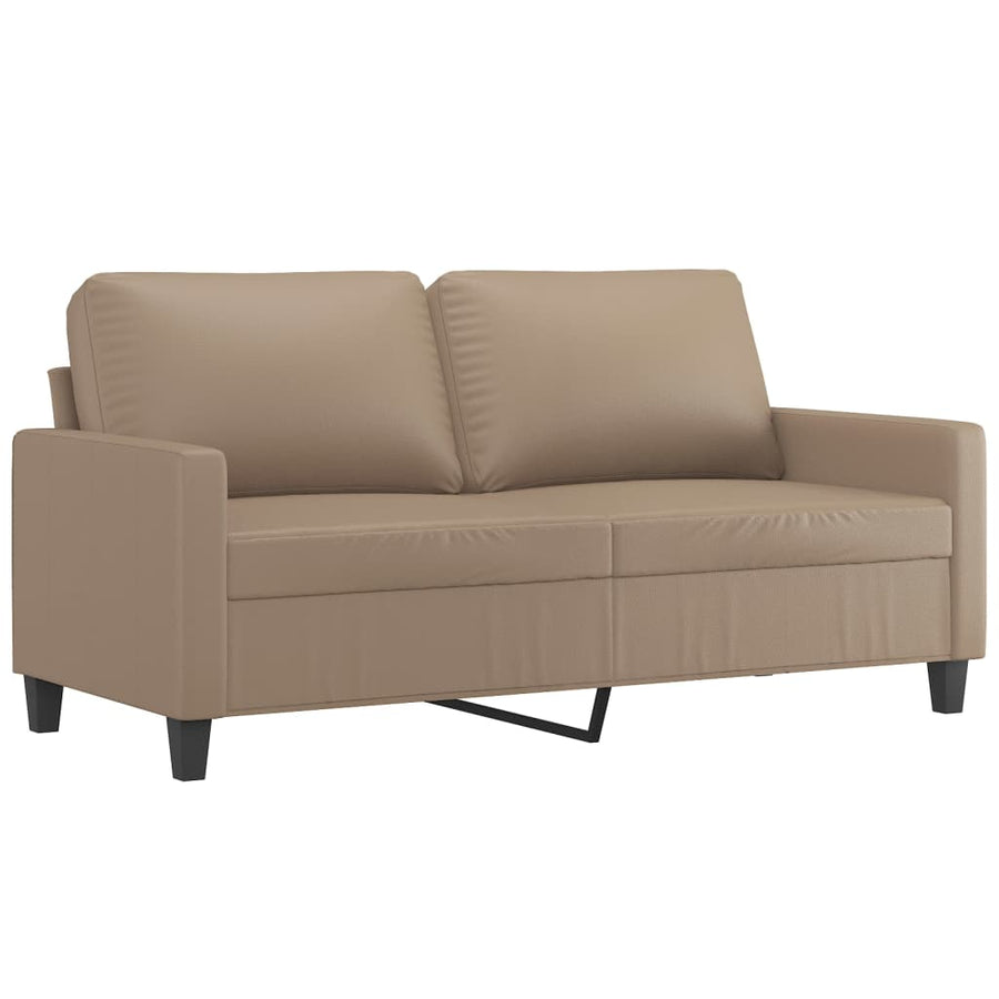 Tweezitsbank Kunstleer Kleurig 140 cm Cappuccino