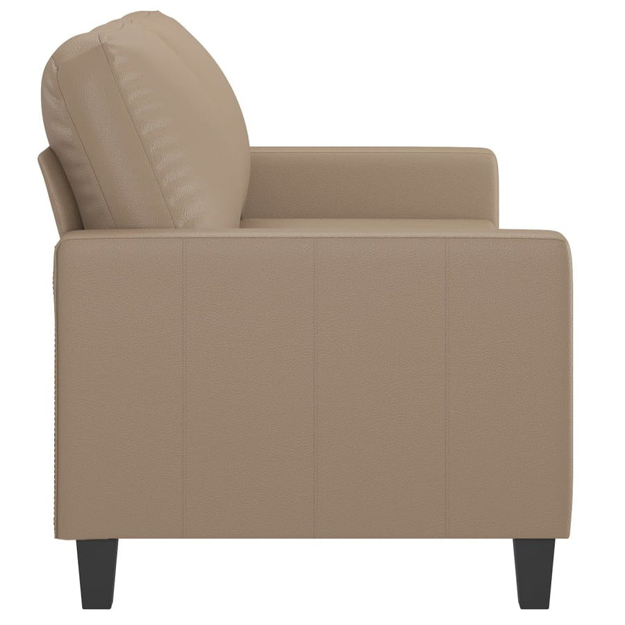 Tweezitsbank Kunstleer Kleurig 140 cm Cappuccino