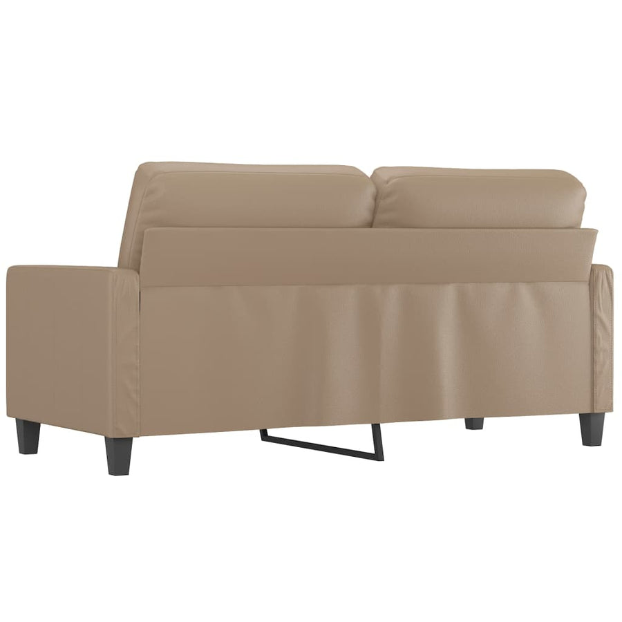 Tweezitsbank Kunstleer Kleurig 140 cm Cappuccino