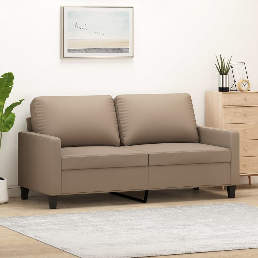 Tweezitsbank Kunstleer Kleurig 140 cm Cappuccino