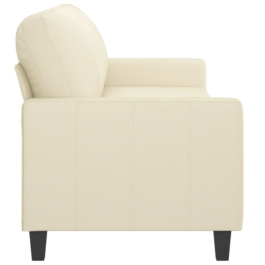 Driezitsbank Kunstleer Kleurig 180 cm Crème