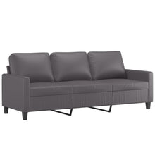 Driezitsbank Kunstleer 180 cm Grijs